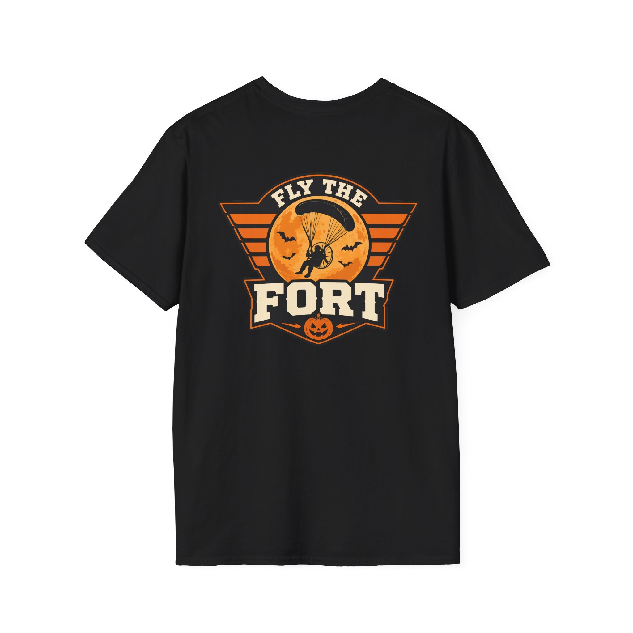 FLY THE FORT Halloween Paramotor Pilot Softstyle T-Shirt