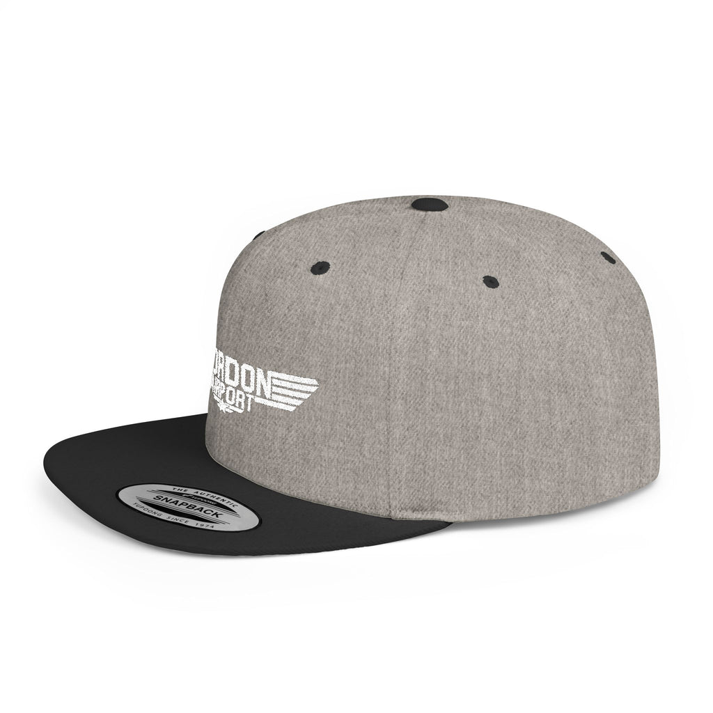Flat Bill Snapback — "Gordon Airport" Embroidered Cap