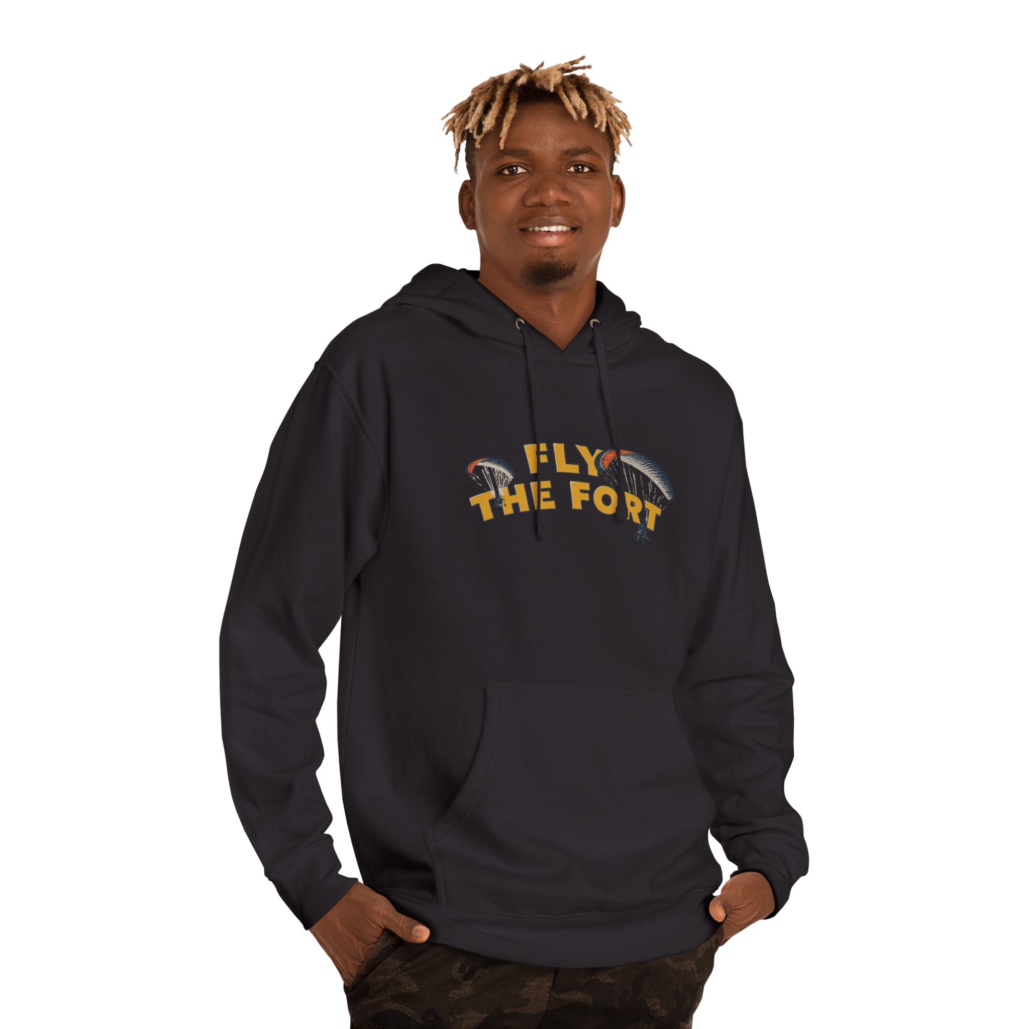 Fly The Fort Hoodie – Paragliding Adventure Pullover