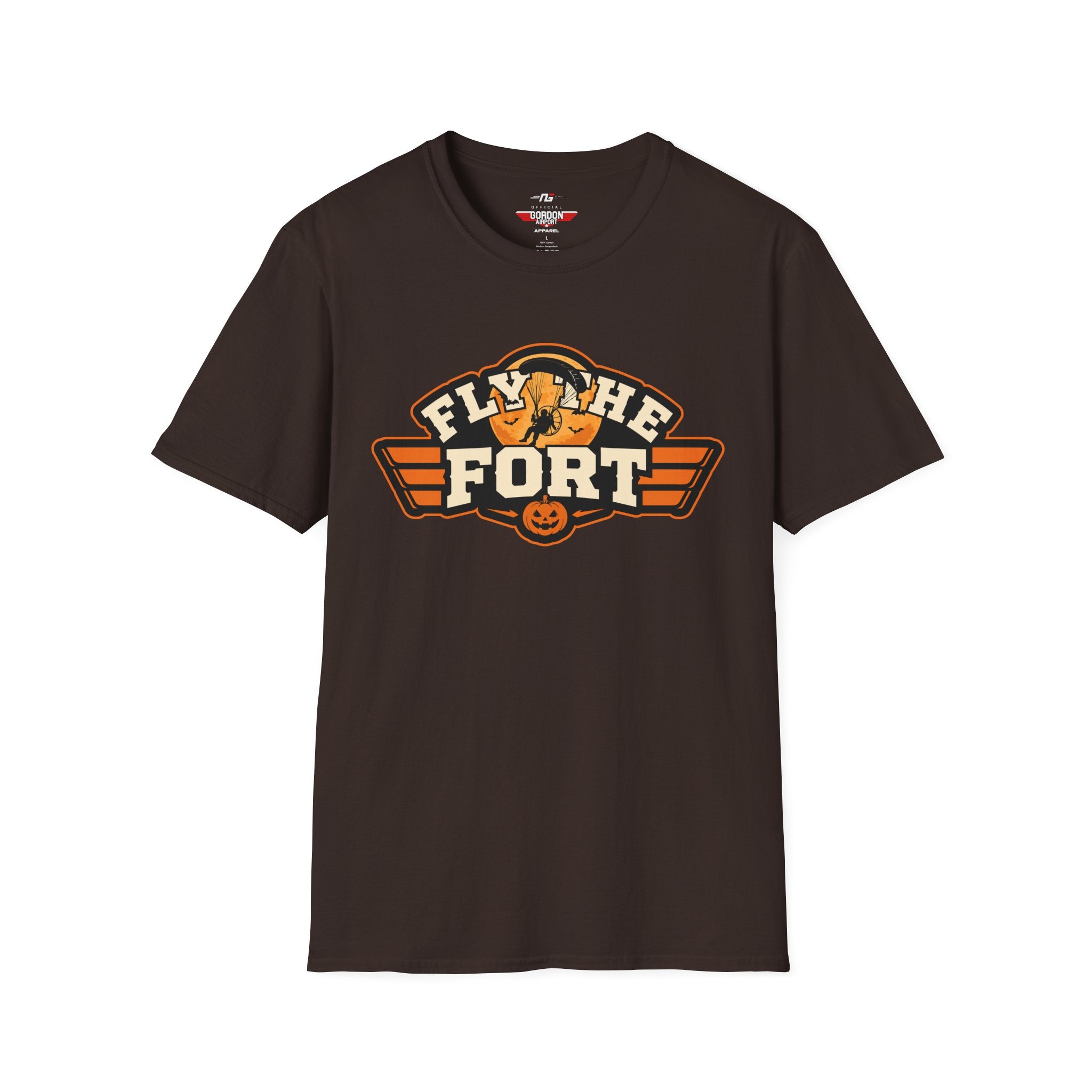 FLY THE FORT Halloween Paramotor Pilot Softstyle T-Shirt