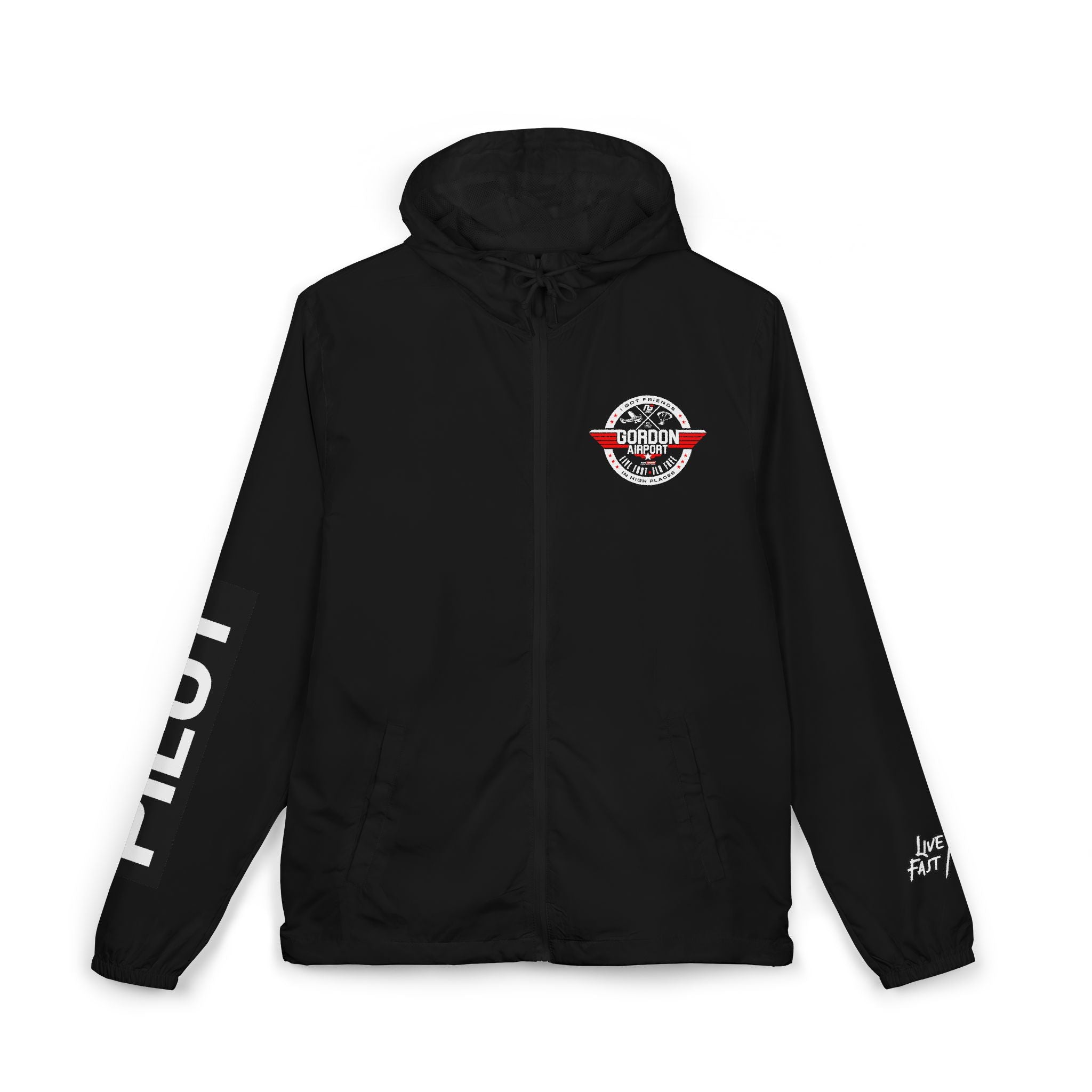 Pilot Windbreaker Jacket — Gordon Airport Lightweight Zip-Up