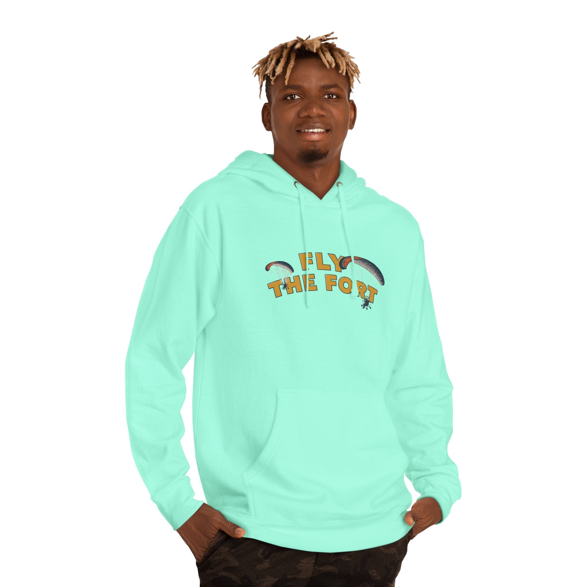 Fly The Fort Hoodie – Paragliding Adventure Pullover