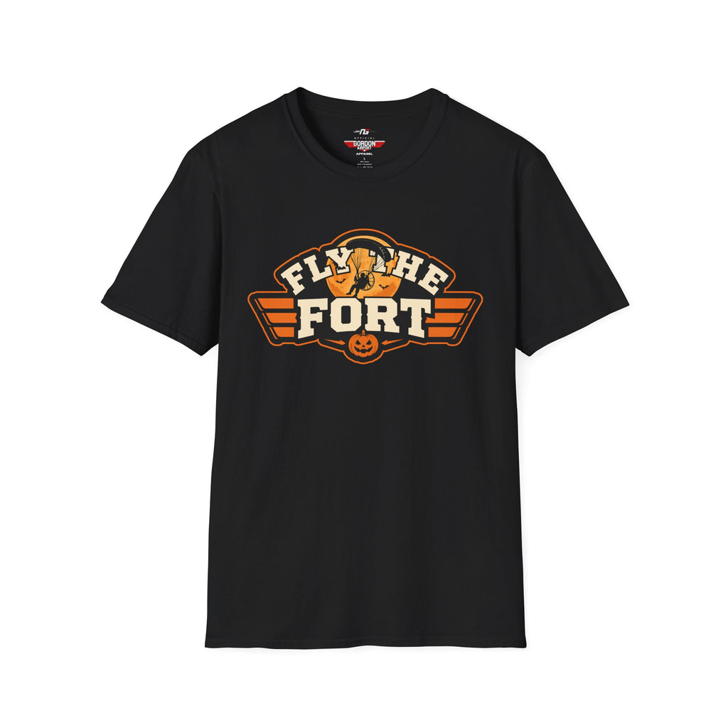 FLY THE FORT Halloween Paramotor Pilot Softstyle T-Shirt