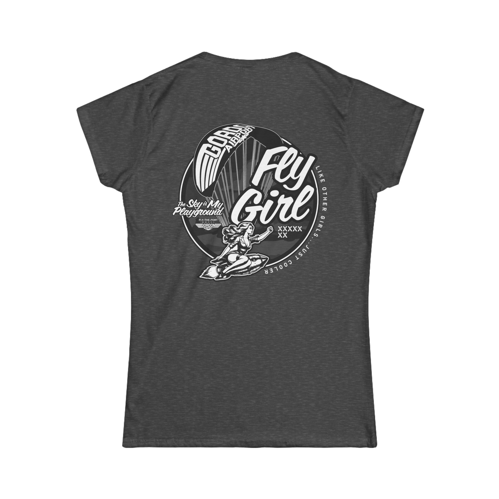 Women's "FLY GIRL" FLY THE FORT Paramotor Soft T-Shirt