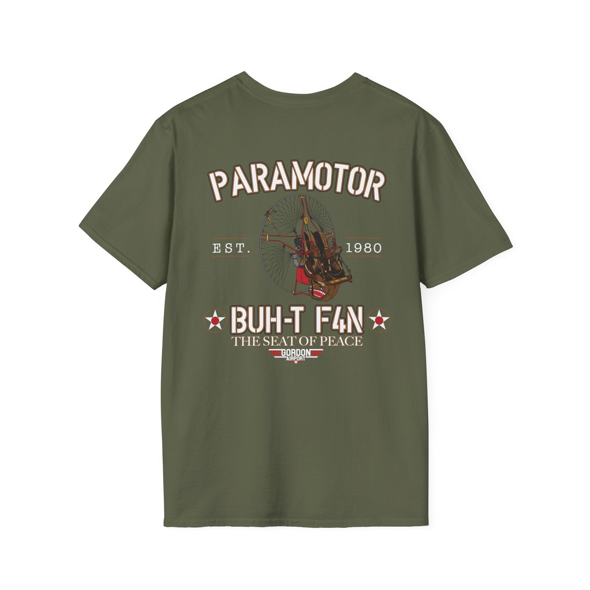 BUH-T F4N (Butt Fan) Paramotor Pilot Softstyle T-Shirt