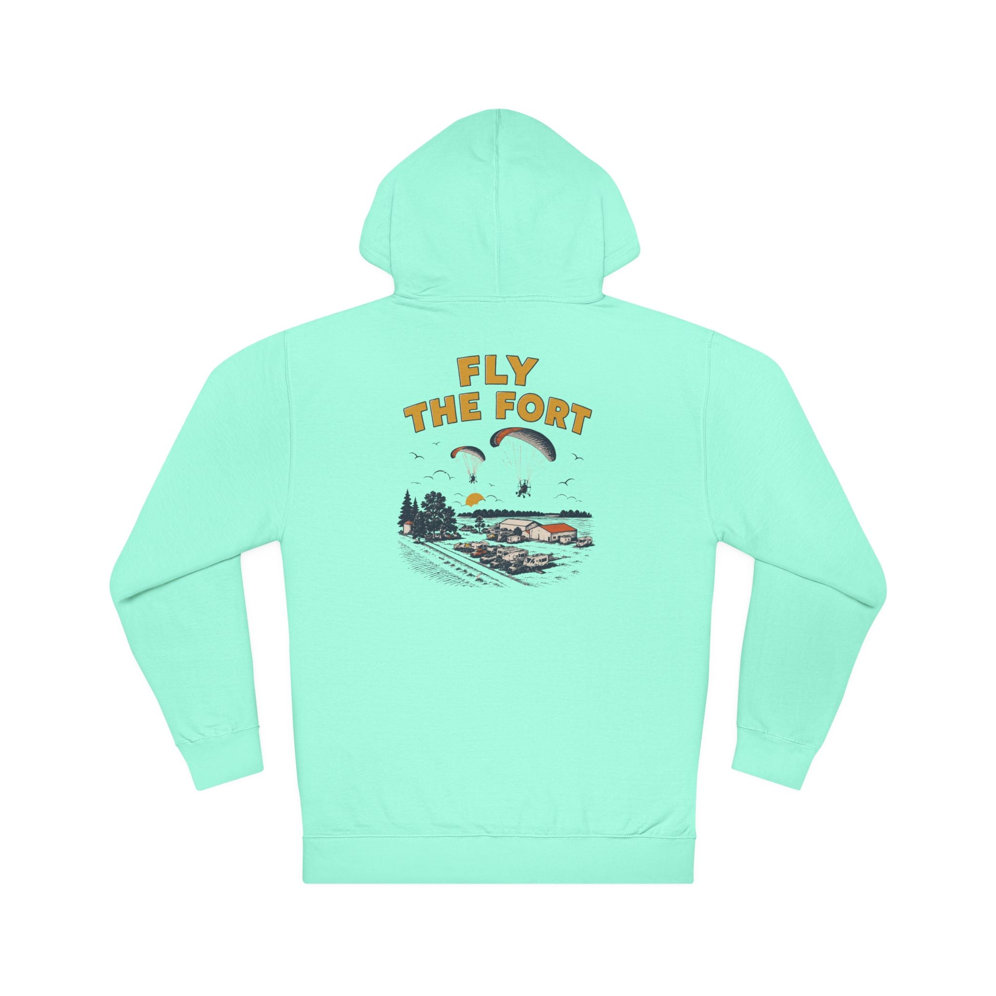 Fly The Fort Hoodie – Paragliding Adventure Pullover