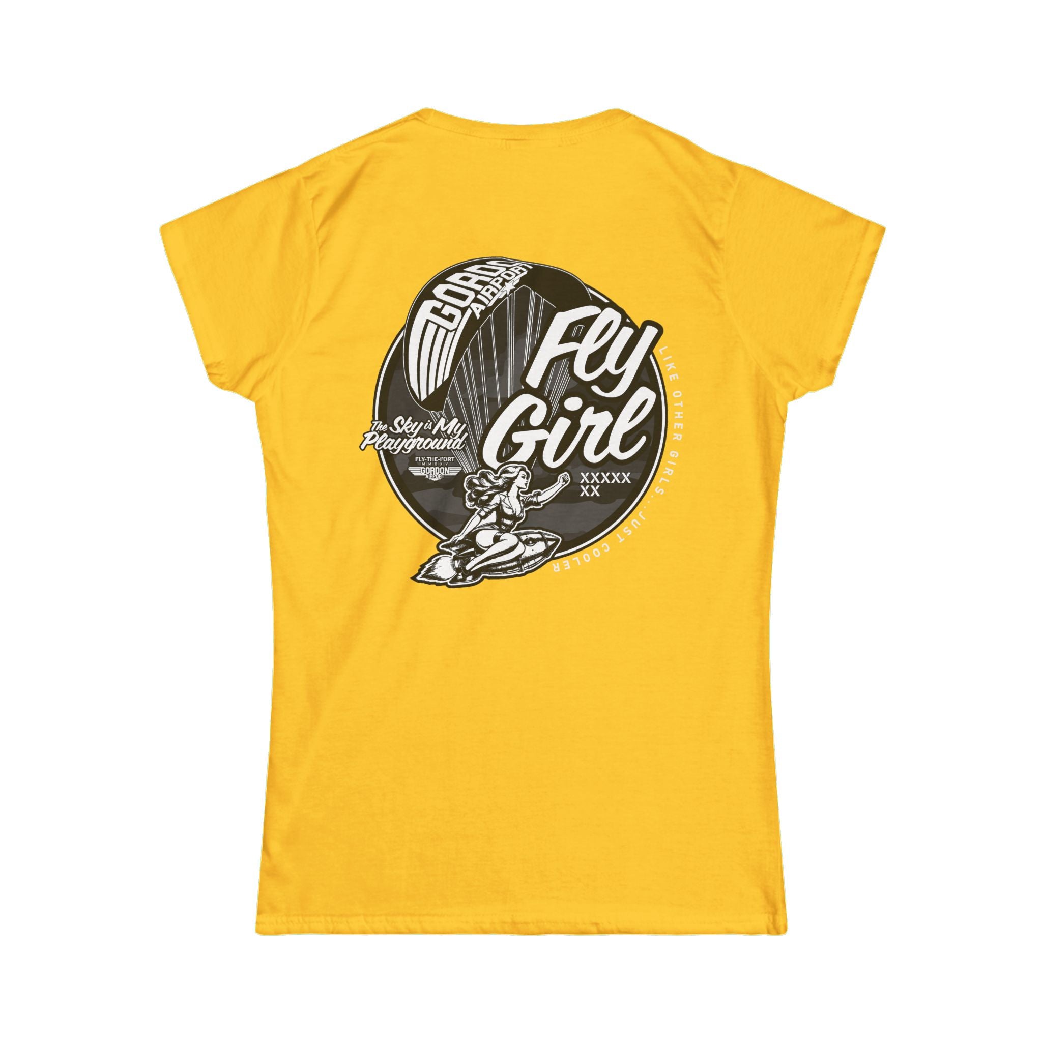Women's "FLY GIRL" FLY THE FORT Paramotor Soft T-Shirt