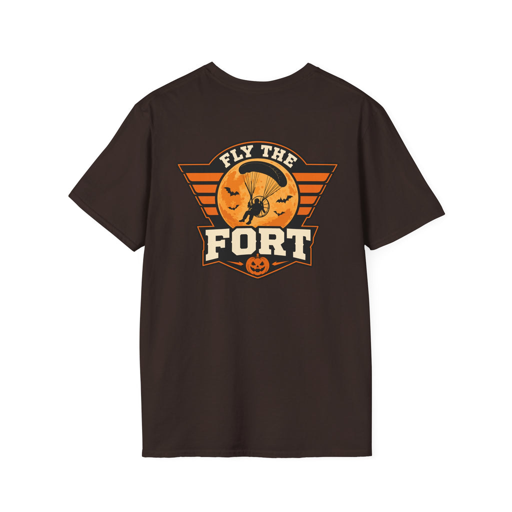 FLY THE FORT Halloween Paramotor Pilot Softstyle T-Shirt