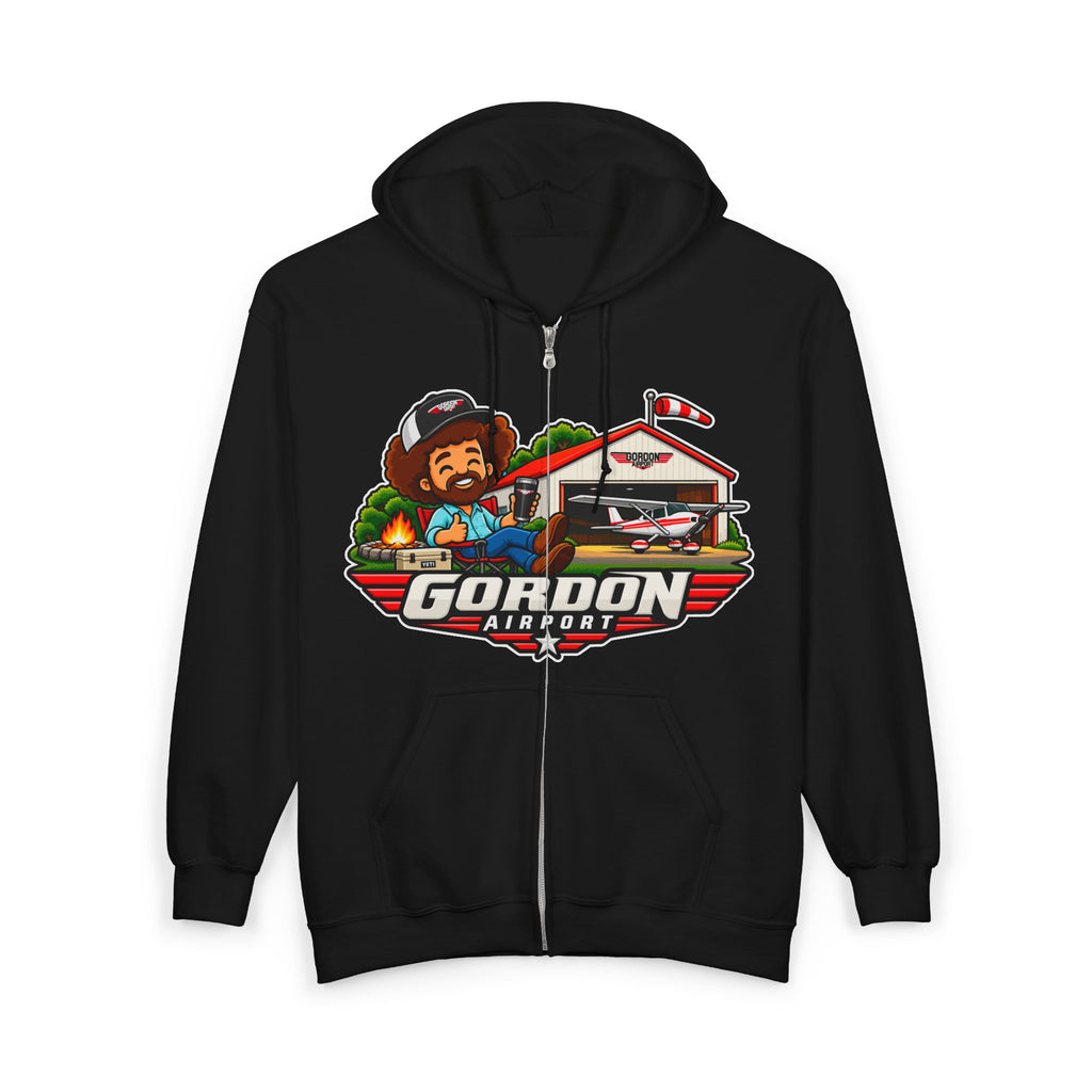 "No Bad Landings" Paraglider Pilot Zip Up Hoodie