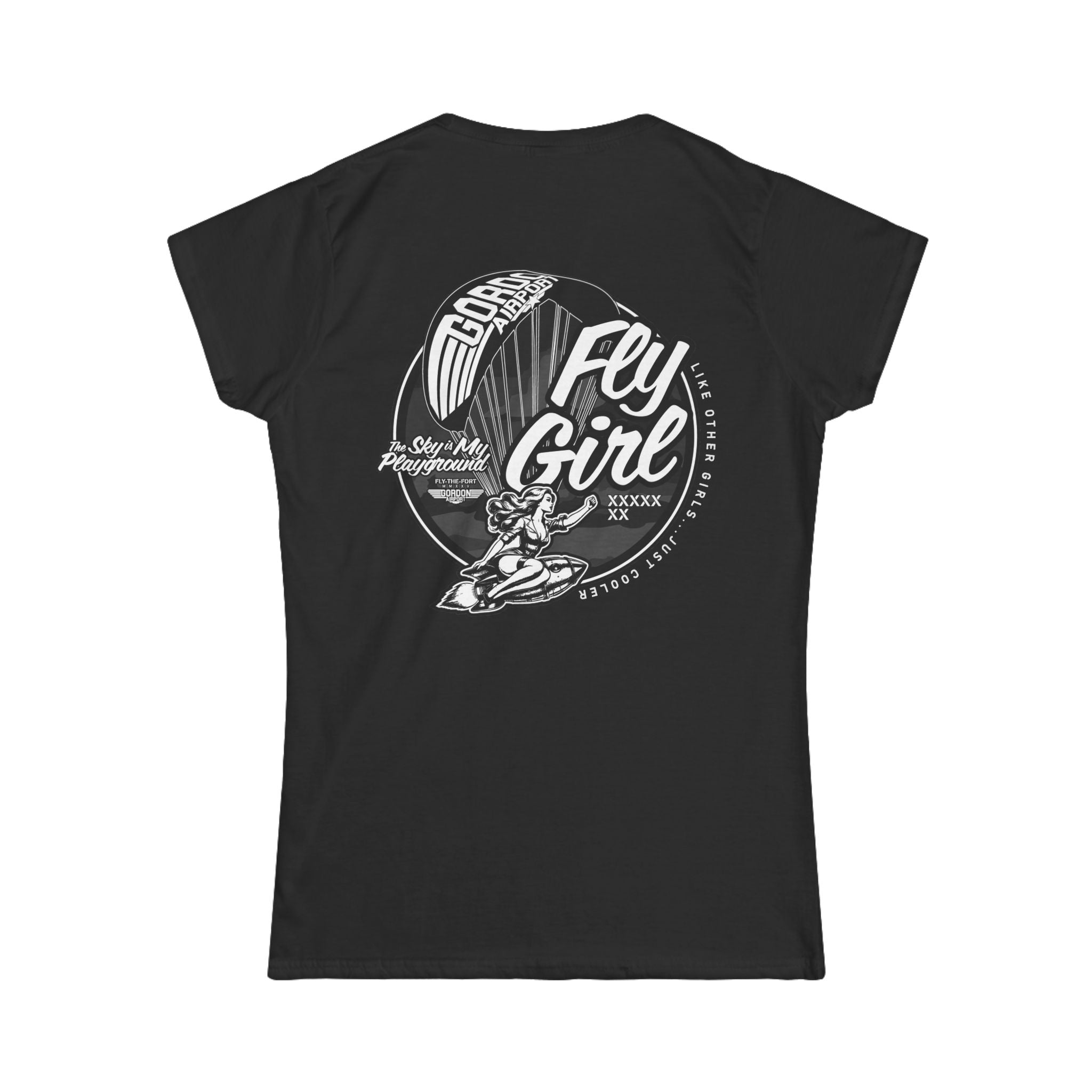Women's "FLY GIRL" FLY THE FORT Paramotor Soft T-Shirt